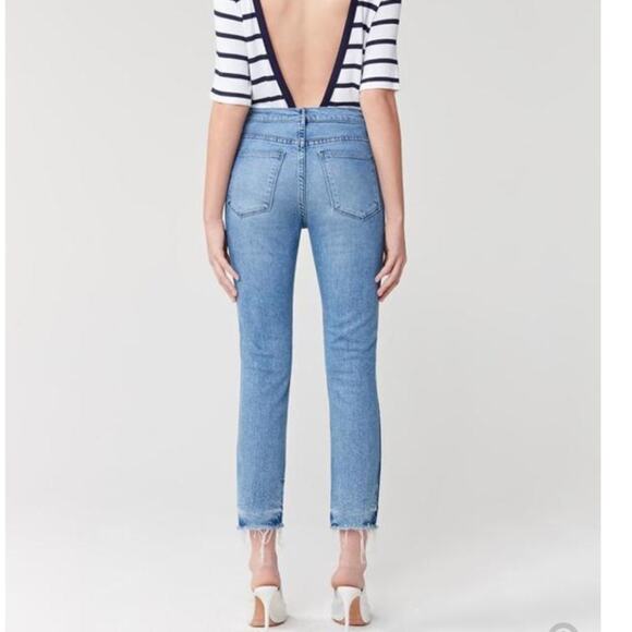 New Anthropologie 3X1 Made USA Straight Leg Raw Hem Edge Jean Women's Capsule - Picture 5 of 12